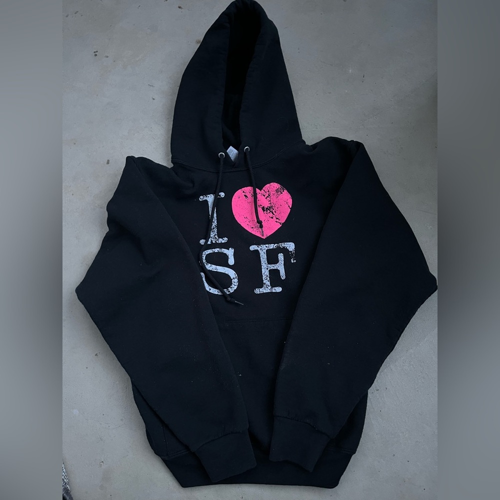 Pink and Black I Heart SF Hoodie